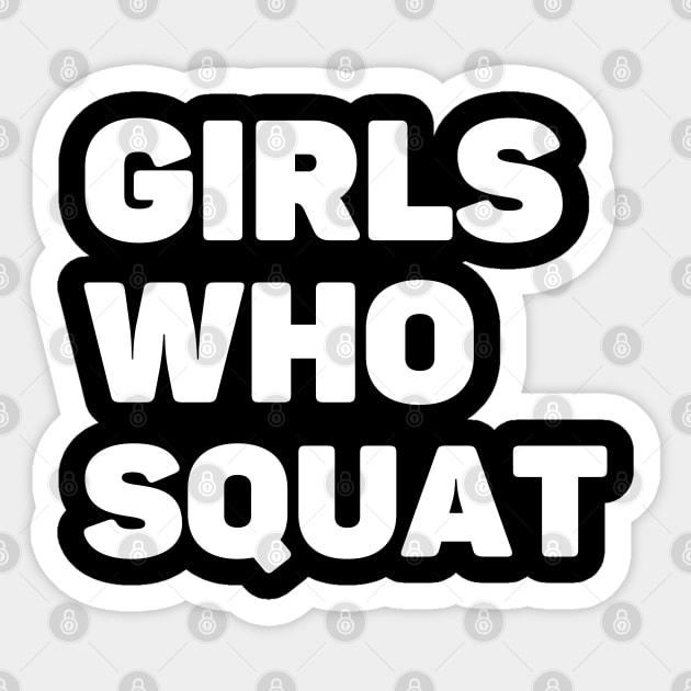 Squat Sticker by AniTeeCreation